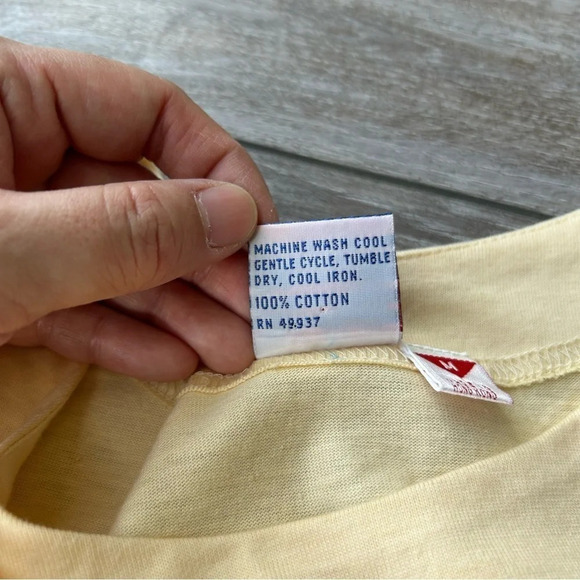 Vintage Tail Baby Yellow Striped Golf Embroidery Relaxed Fit Cotton Short Sleeve - Picture 10 of 12